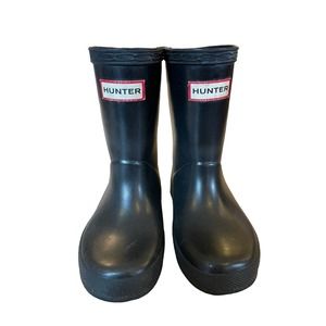 Hunter Rain Boots, "Kids First Classic Boots", Short, Black, Kids Size 7C US